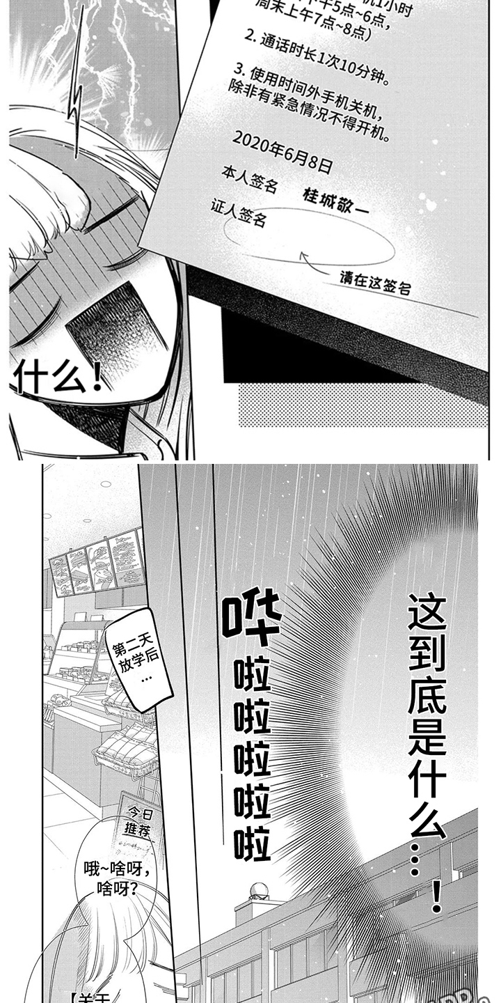 恋爱守则漫画,第13章：手机使用合约5图