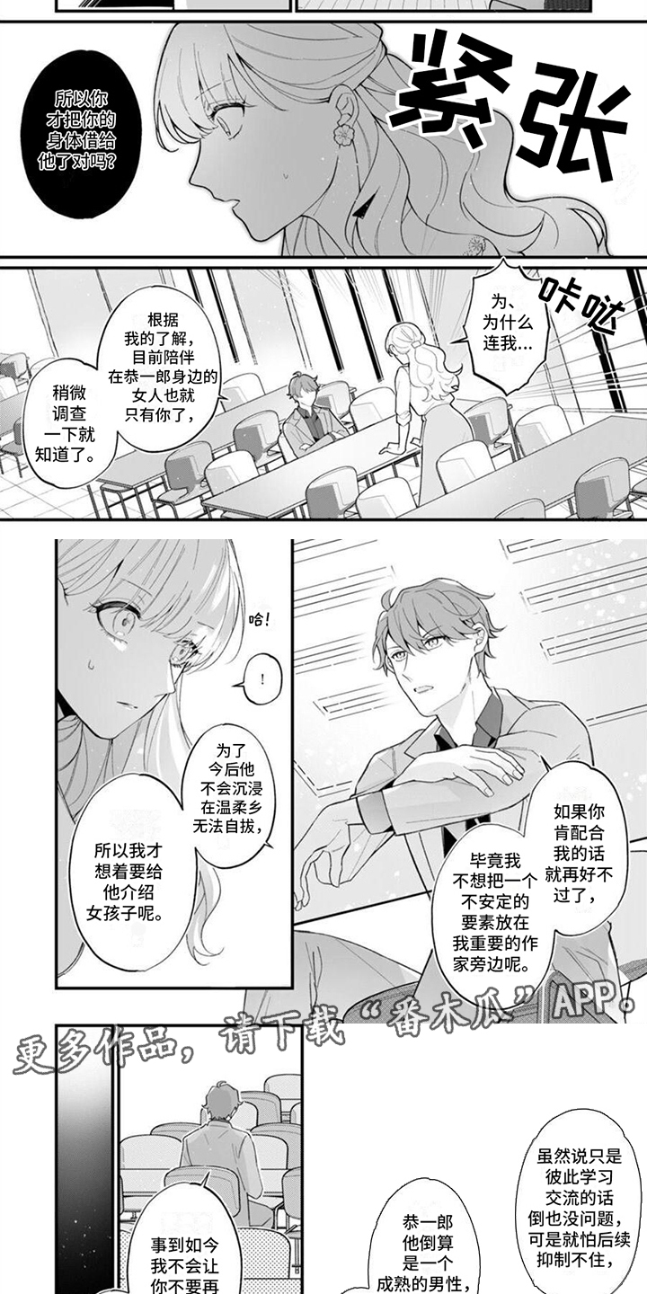 官能小说家日剧无删减在线观看漫画,第6章：告诫2图