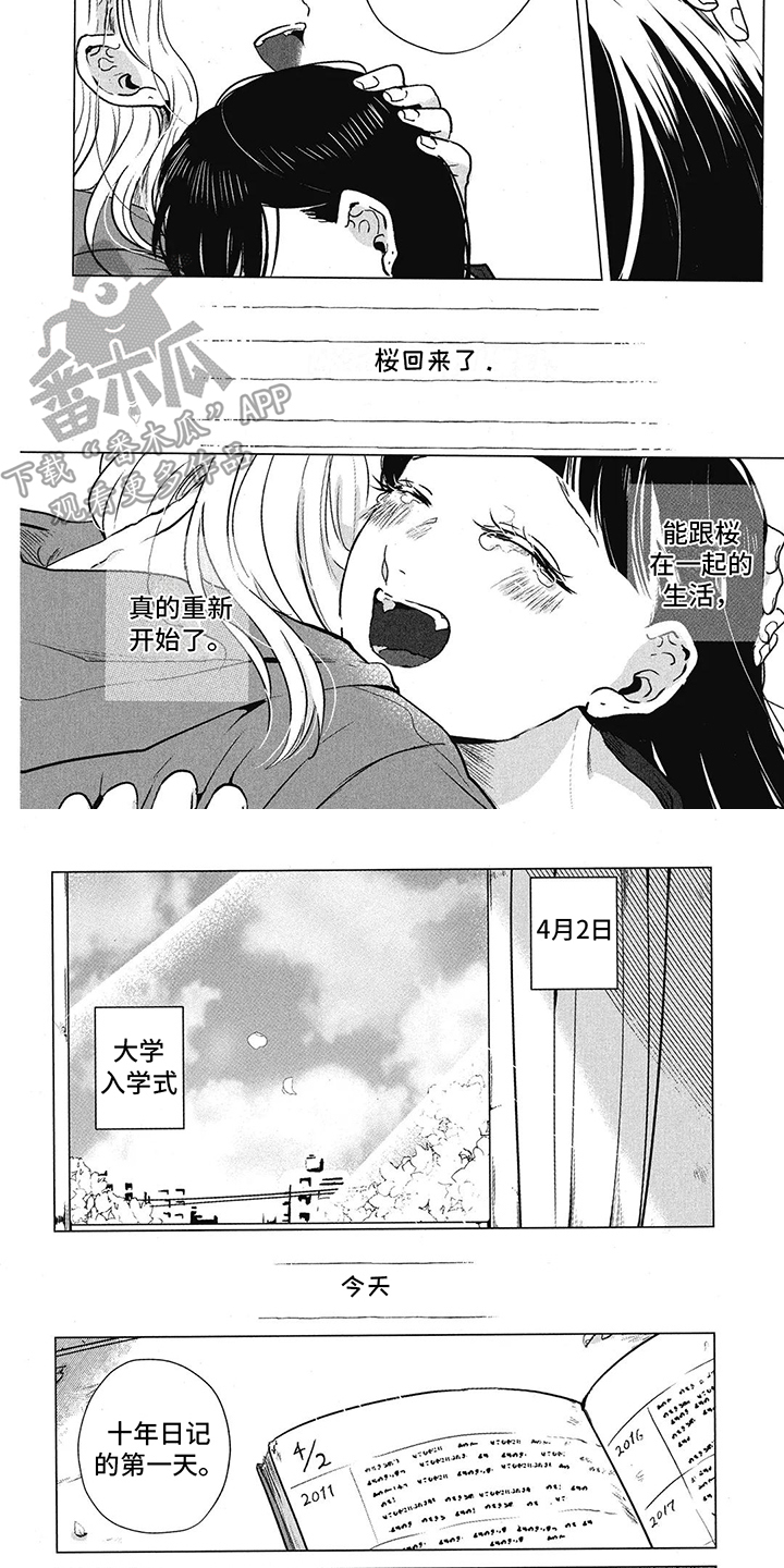 樱花盛开日语漫画,第9章：那年今日4图