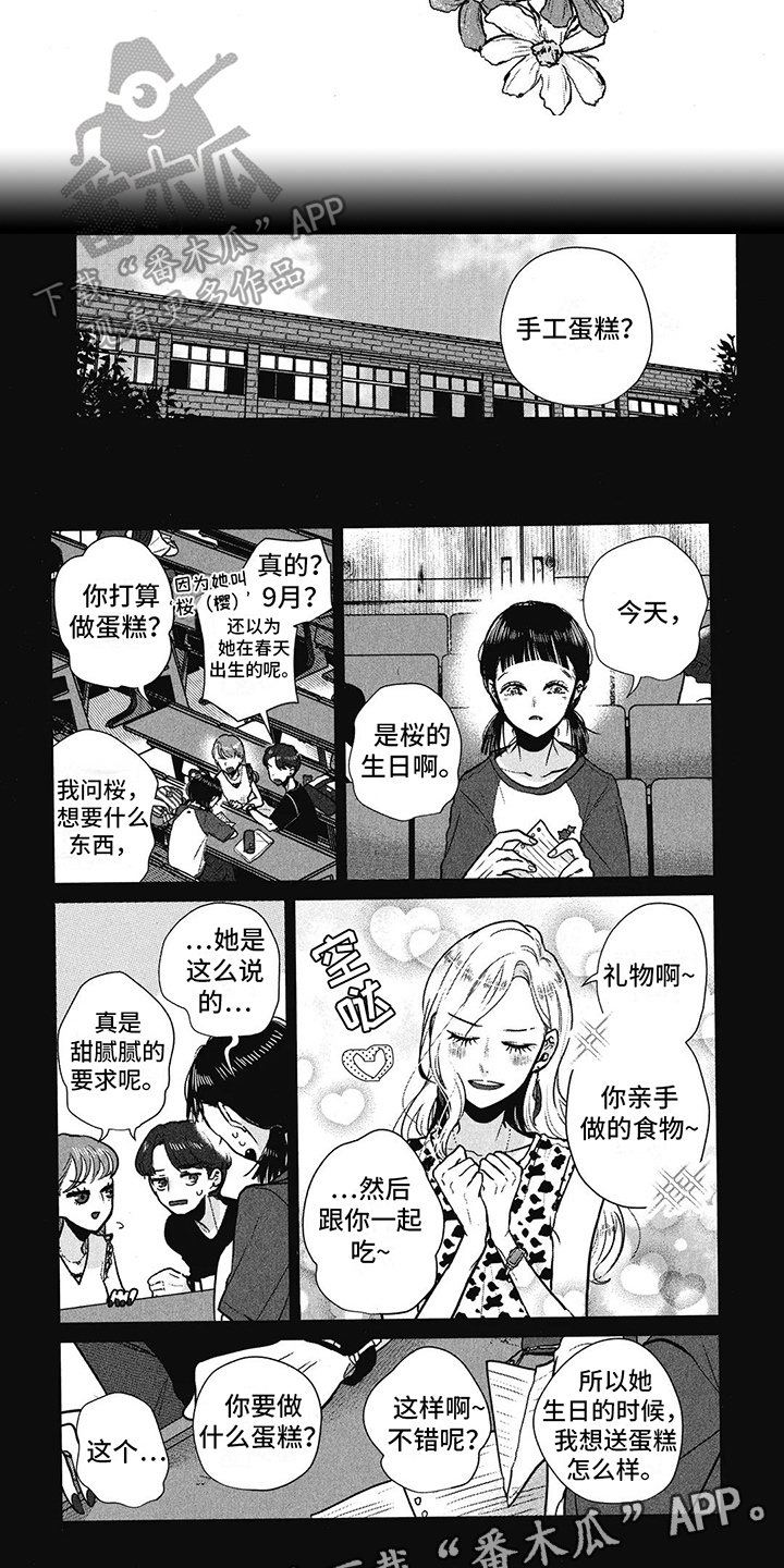 樱花盛开的语言漫画,第22章：生日蛋糕2图