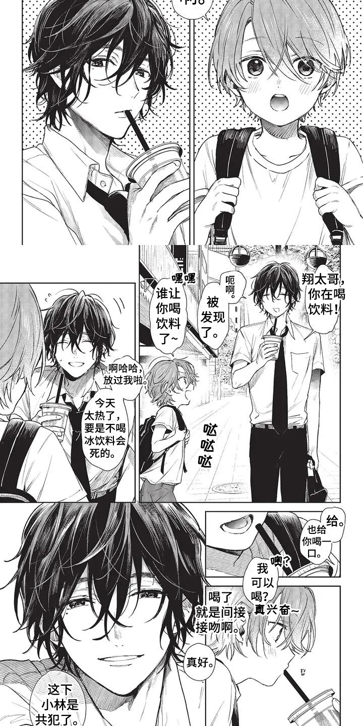 温馨的兄弟俩 漫画在线观看漫画,第2章：间接接吻5图