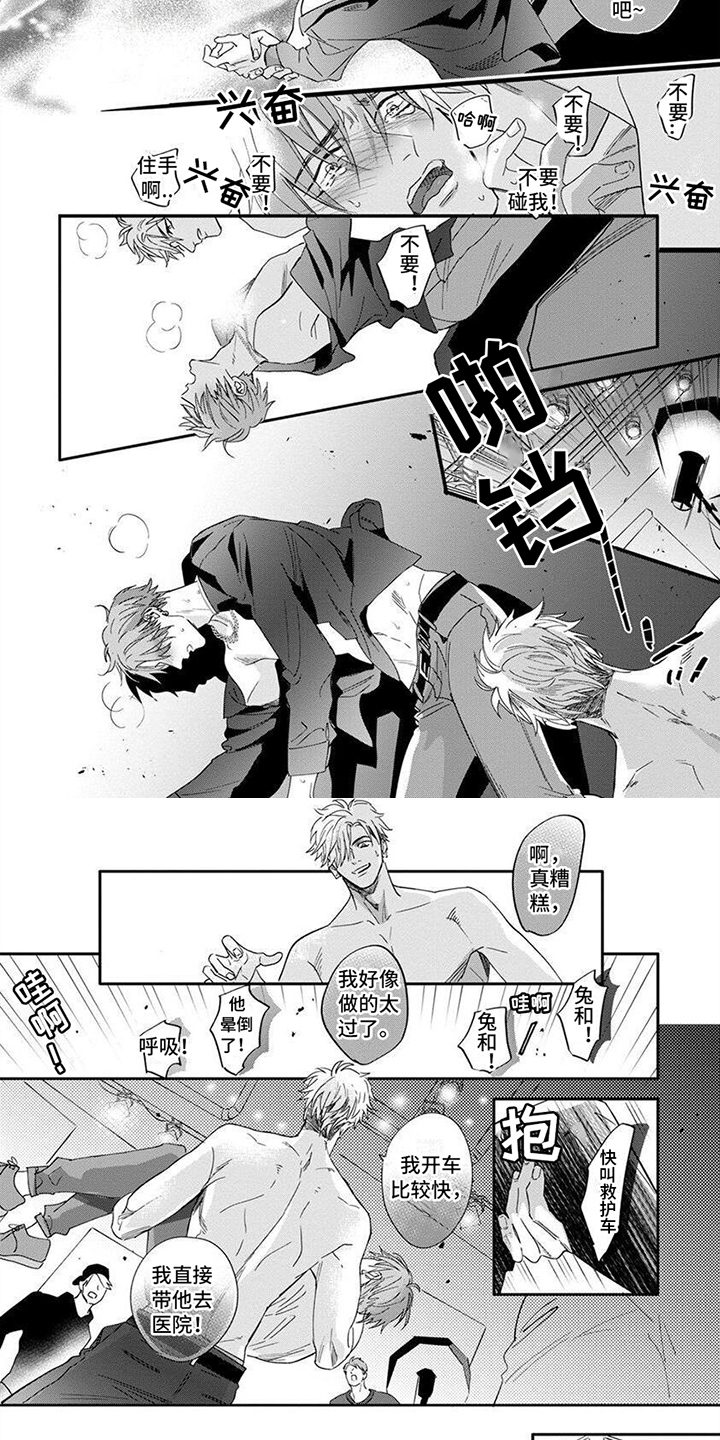 兔子被狮子羞辱原视频漫画,第3章：晕倒4图