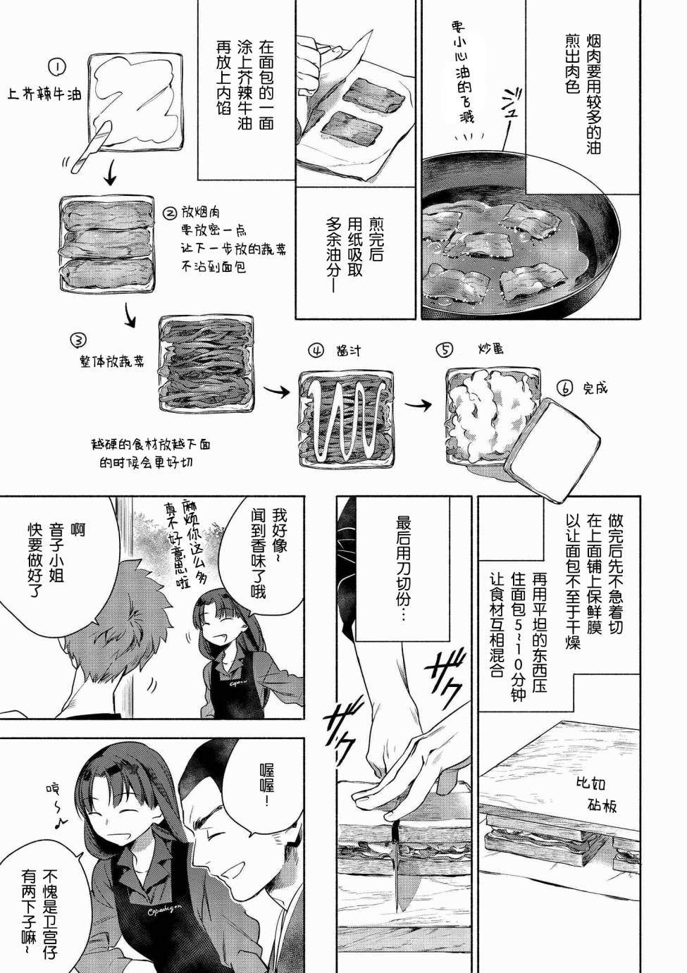 卫宫家今天的饭游戏漫画,004 春季蔬菜与熏肉的三明治5图